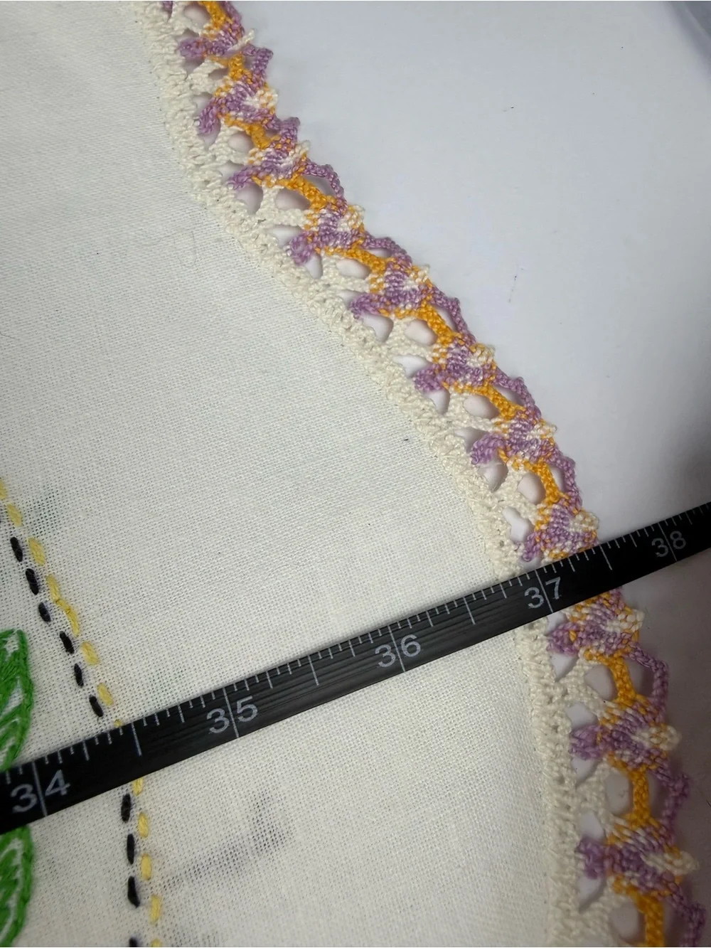 VTG Hand-Embroidered Dress Scarf and Doily Floral Butterfly SEE ALL.